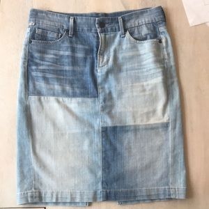 Citizens of humanity color block denim skirt